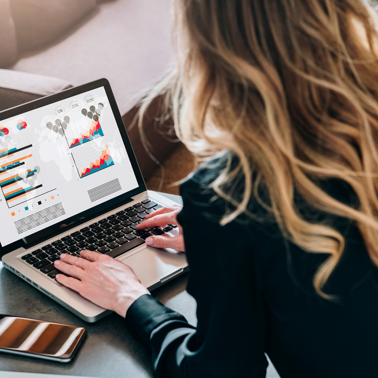 Aktiesparekonto dame foran