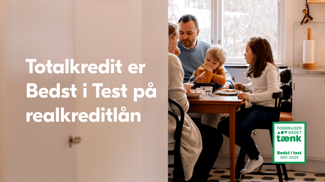 Totalkredit er Bedst i Test på realkreditlån