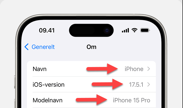 Sådan finder du din IOS version